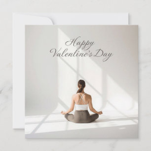 Yoga Meditation Valentine’s Day  Card