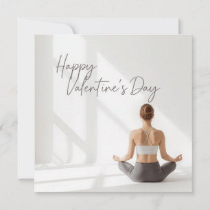 Yoga Meditation Valentine’s Day  Card