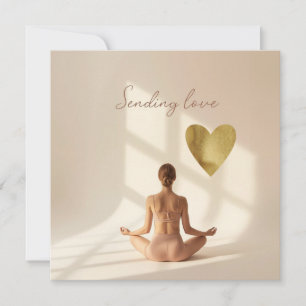 Yoga Meditation Valentine’s Day Card Sending Love