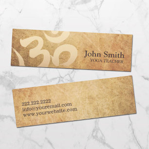 Yoga & Meditation Vintage Om Symbol mini Business Card