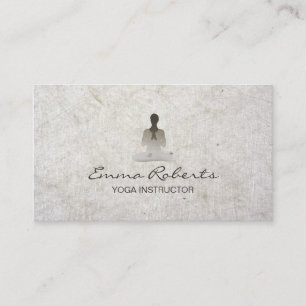 Yoga & Meditation Wellness Salon Vintage Paper Business Card