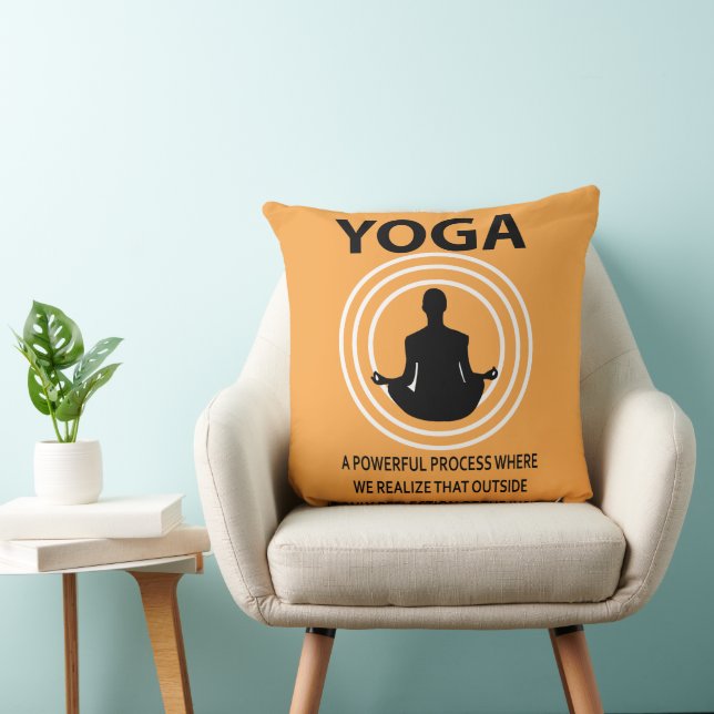 Yoga Meditation Yoga  Throw Pillow (Chair)