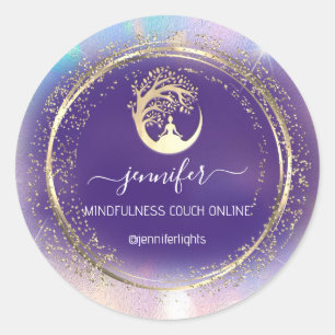 Yoga Mindfulness Classic Round Sticker