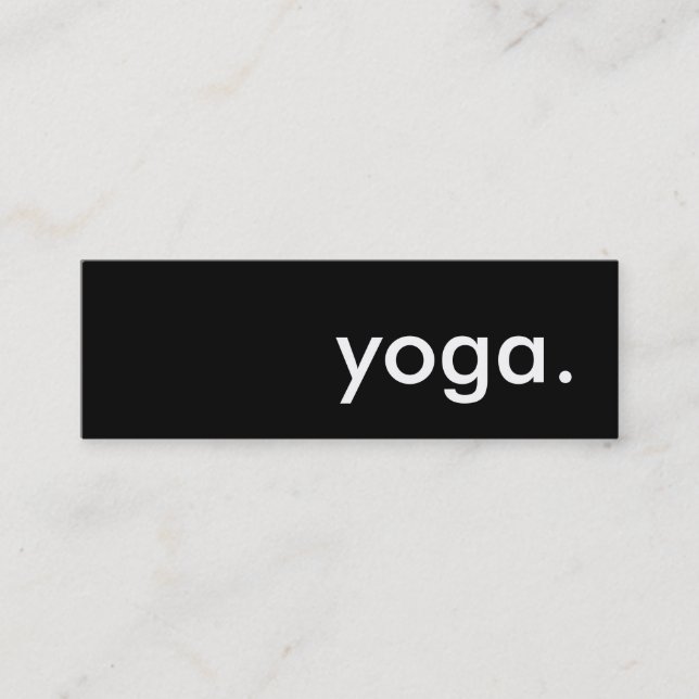 yoga. mini business card (Front)