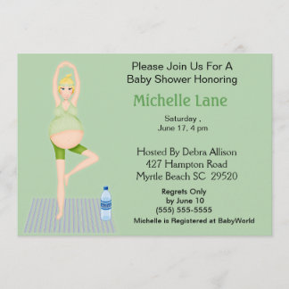 Yoga Mom Baby Shower Invitation