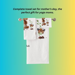 Yoga Mom  Bath Towel Set
