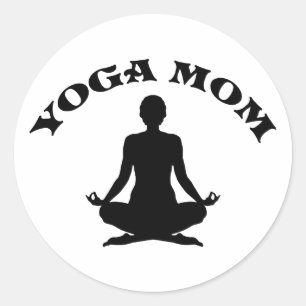 Yoga Mom Classic Round Sticker