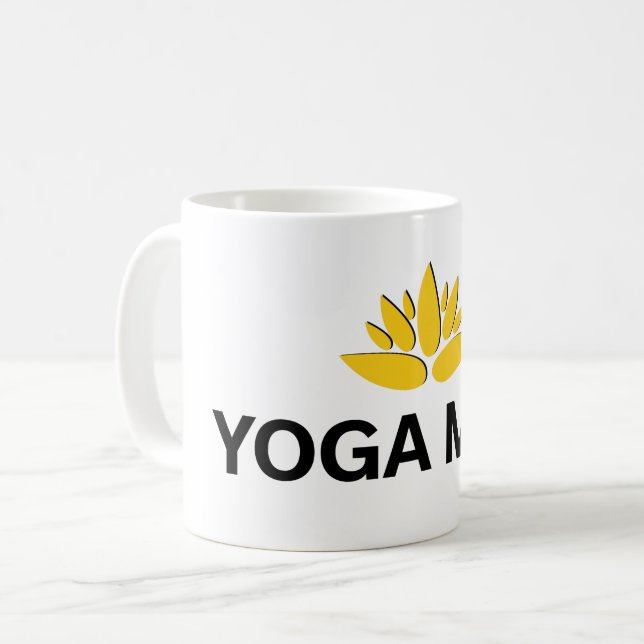 Yoga Mom Lotus Flower Coffee Cup (Front Left)