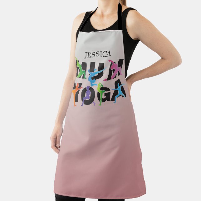 Yoga Mom Meditation Hobby Cute Mom Apron (Insitu)