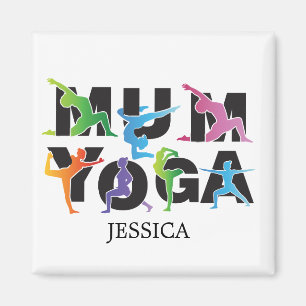 Yoga Mom Meditation Hobby Cute Mom Magnet