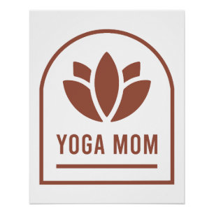 Yoga mom mother lotus flower boho aesthetic poster
