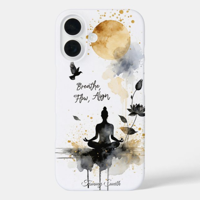 Yoga Moon  Zen Art Case-Mate iPhone Case (Back)