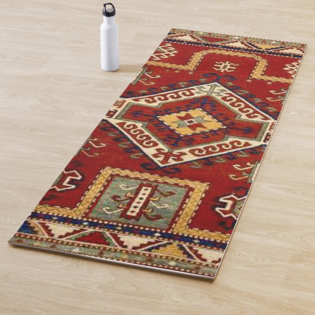 Yoga Motif de tapis turc persan (En situation)