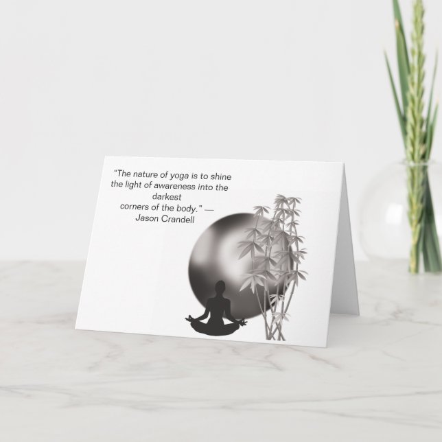 Yoga motivational quote card (Front)
