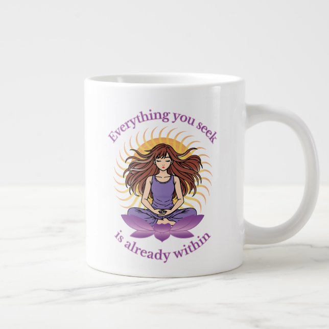 Yoga Mug – Spiritual Gift for Women, Calm Vibes (Droite)