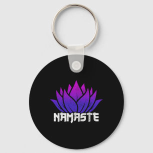 Yoga Namaste Buddha Lotus Flower Buddhism Yogi Bud Keychain
