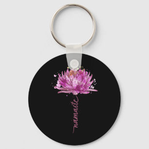 Yoga Namaste Lotus Flower Yoga Water-lily Yoga Sma Keychain