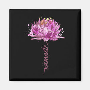 Yoga Namaste Lotus Flower Yoga Water-lily Yoga Sma Magnet