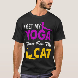 Yoga Namaste Mehndi Cat Cat Lady Cat Friend friend T-Shirt