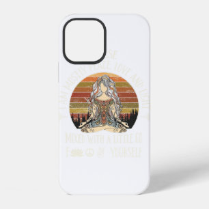 Yoga Nurse I'm Mostly Peace Love and Light iPhone 12 Case