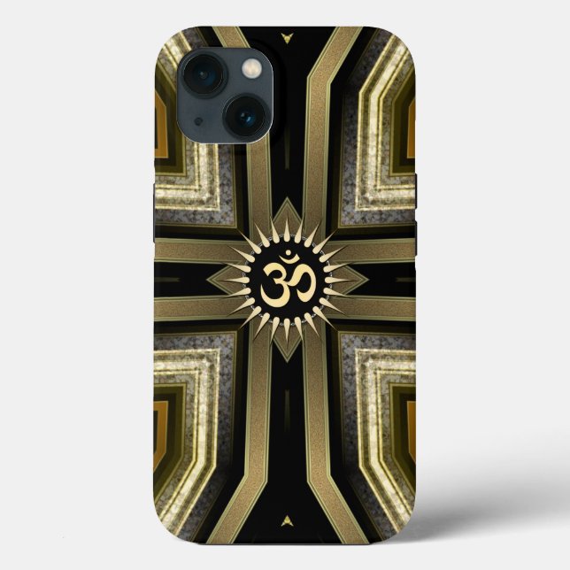 Yoga OM Black Gold Sunshine Galaxy S5 Coque (Verso)