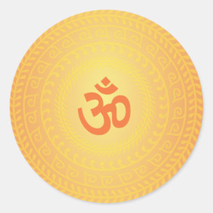 Yoga Om Bouddhiste Mandela autocollant
