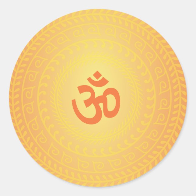 Yoga Om Bouddhiste Mandela autocollant (Devant)