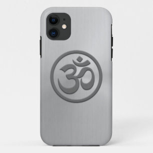 Yoga Om Circle with Stainless Steel Effect iPhone 11 Case