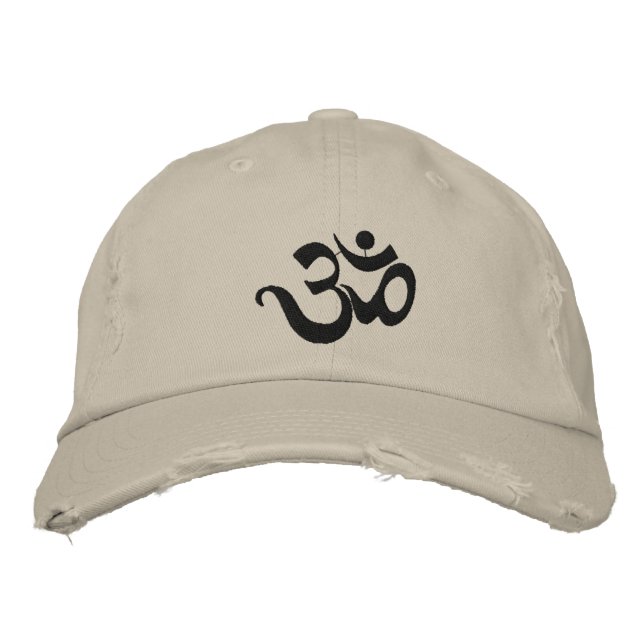 Yoga Om Embroidered Cap (Front)