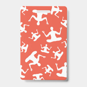 yoga om pose Teacher Hall Pass school colours Badge