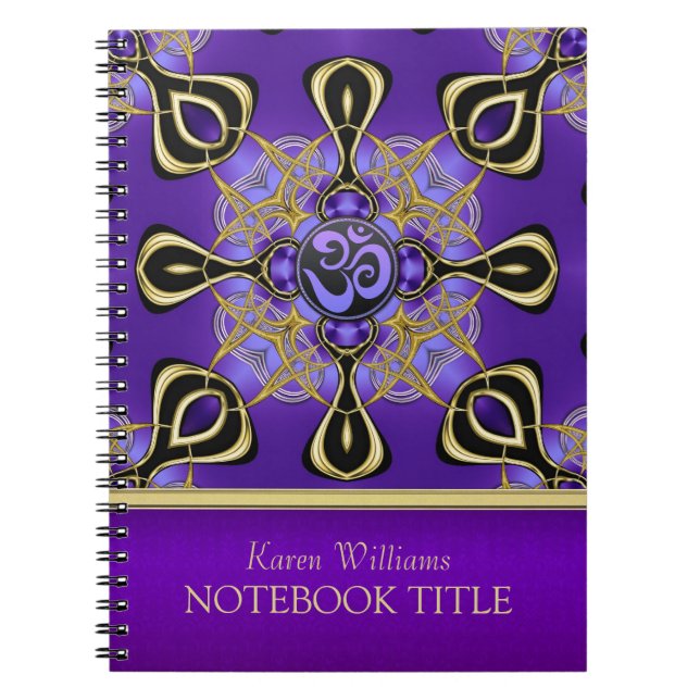 Yoga Om Purple Inspirations Est Carnet (Devant)