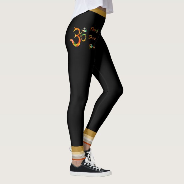 Yoga Om Shanti Leggings (Right)