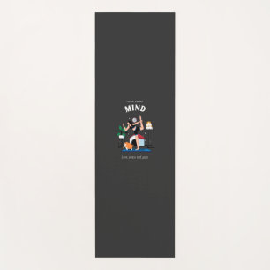 Yoga On My Mind Love, Peace, Yoga Mat
