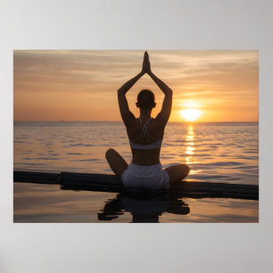 Yoga on the beach poster