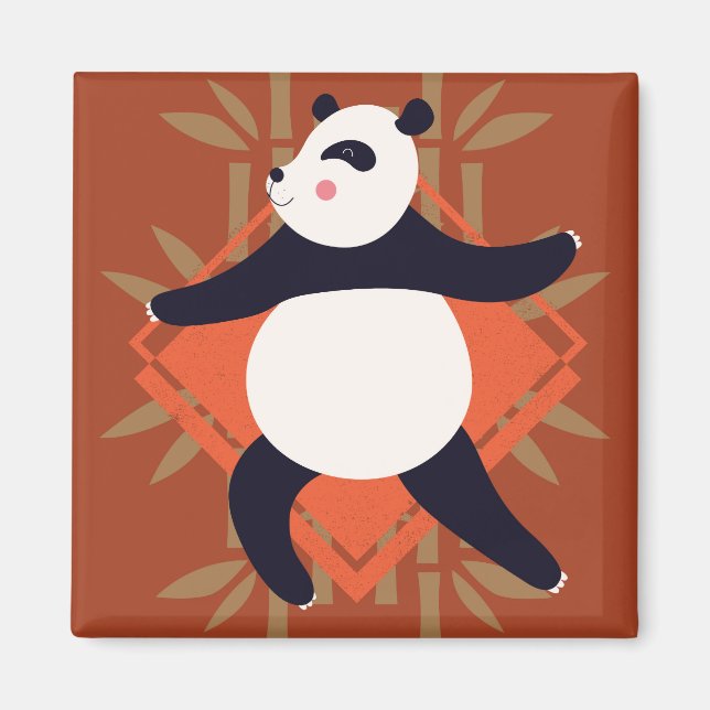 Yoga Panda Magnet (Front)