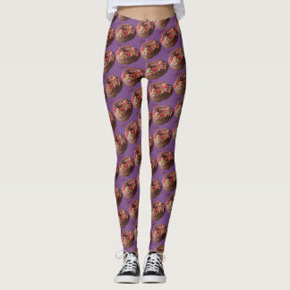 Yoga Pants Chocolate Sprinkle Doughnut Pattern