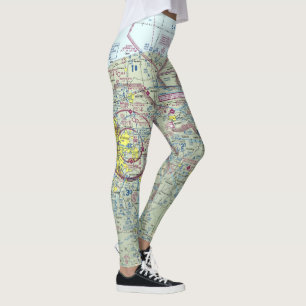 Yoga Pants/Leggings aviation map print Leggings