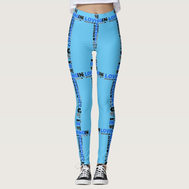 Yoga Pants Leggings Stretch Pants In Loving Memory (Front)