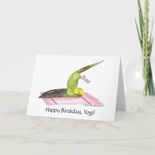 Yoga Parakeet Plow pose Card