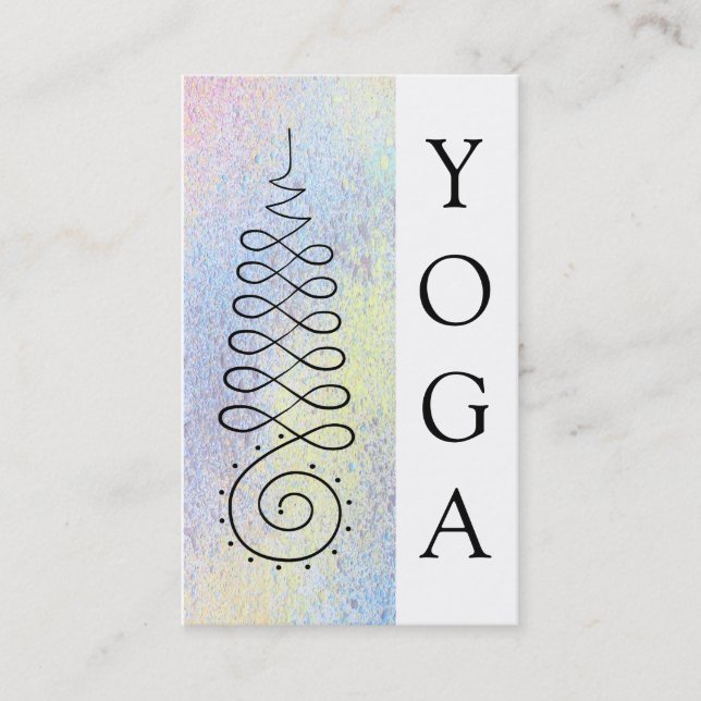 *~* Yoga Pastel Enlightenment Path Sacred Geometry Business Card (Front)