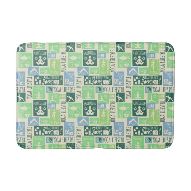 Yoga Pattern bath mats (Front)