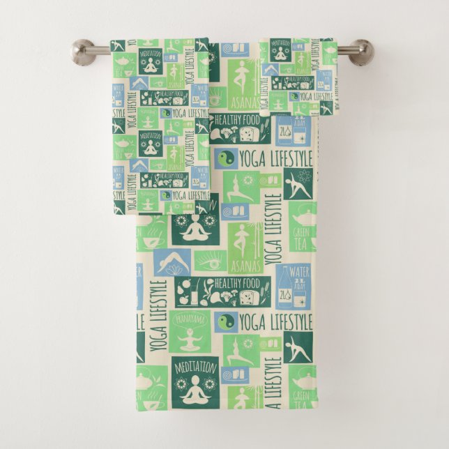 Yoga Pattern towel set (Insitu)
