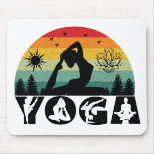 Yoga - Peace, Love & Light Mouse Pad