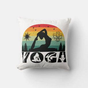 Yoga - Peace, Love & Light Throw Pillow