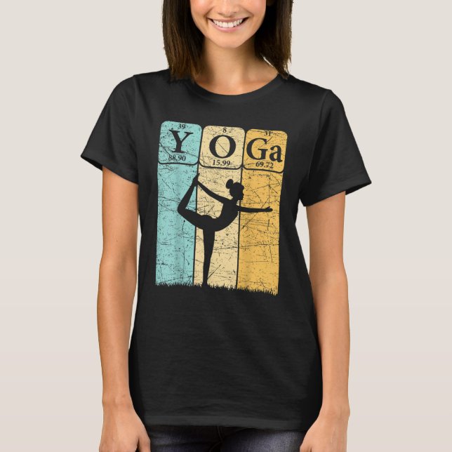 Yoga Periodic Table Elements Zen Meditation Nerd Y T-Shirt (Front)