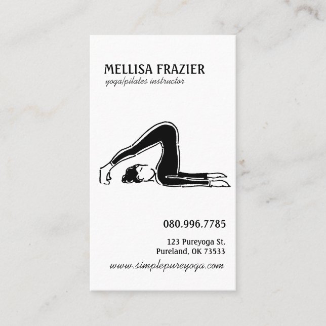 Yoga Pilates Business/Instructor Business Card (Front)