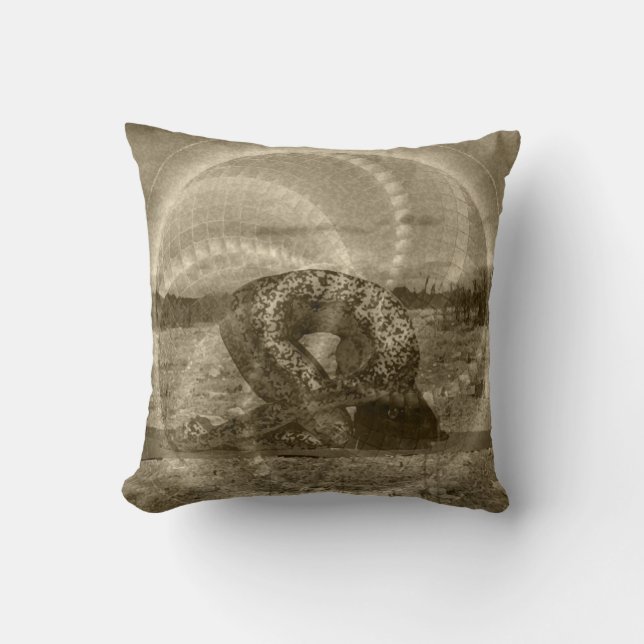 Yoga Pillow w/ Sacred Rabbit Yoga Art by deprise (Front)
