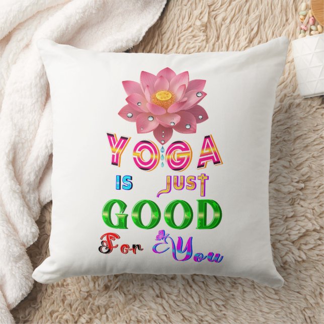 Yoga Polyester Is Just Good For You Throw Pillow (Blanket)