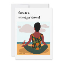 Yoga posant femme invitation