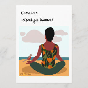 Yoga posant femme invitation